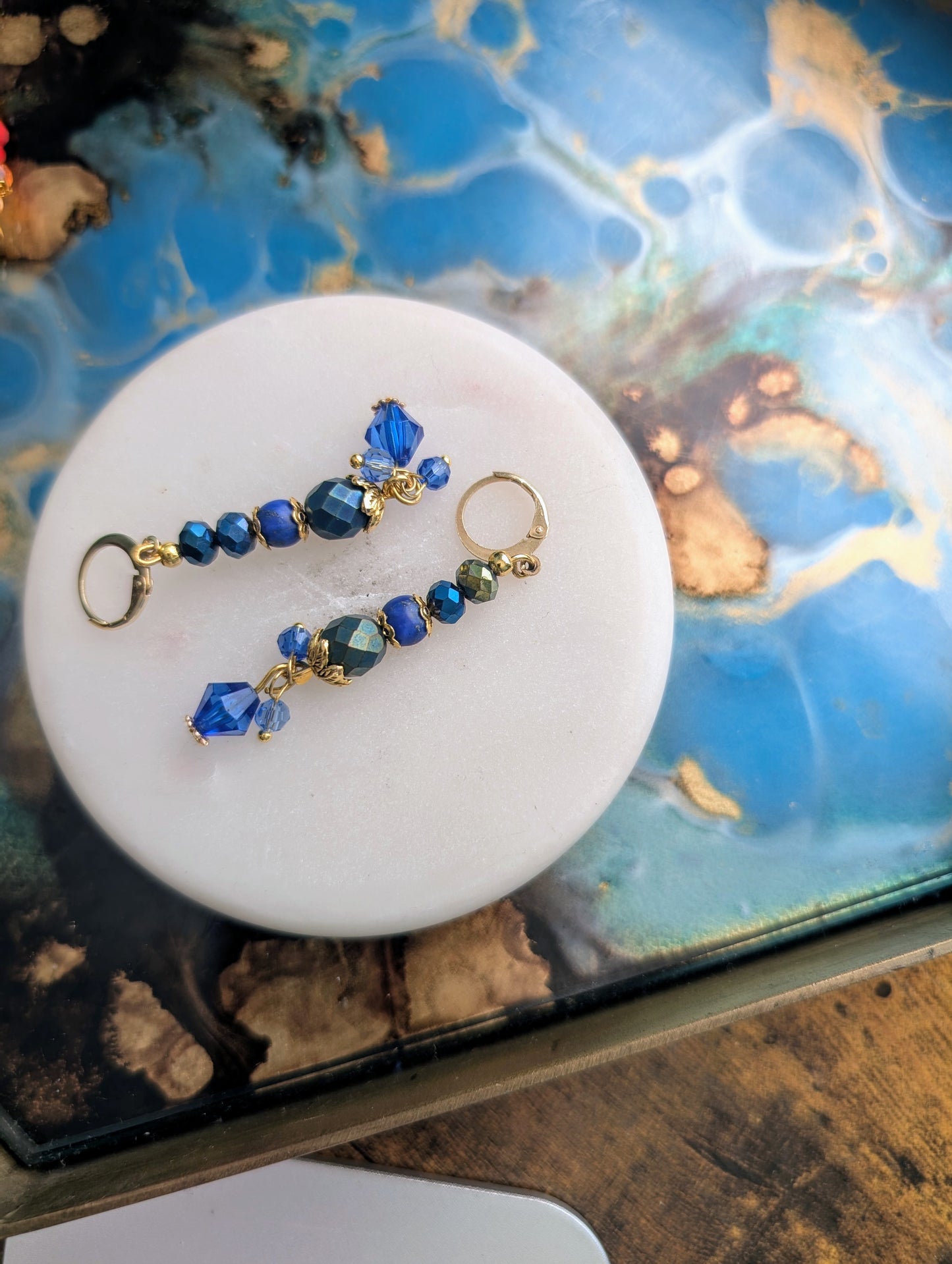 Deep Blue Shaylet-Earrings