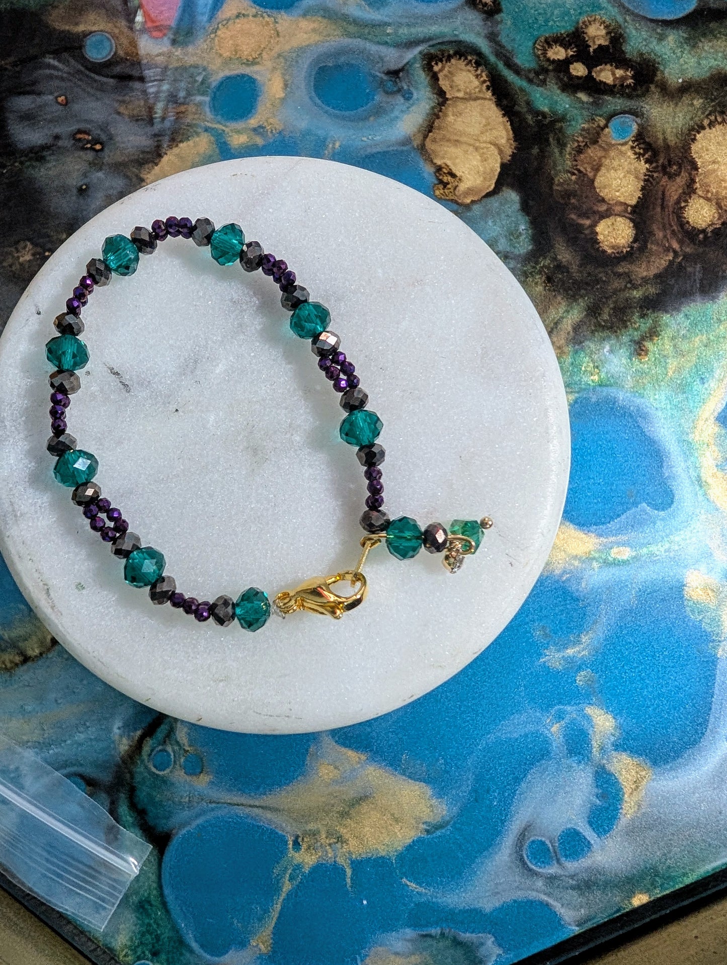 Teal and Metallic Shaylet